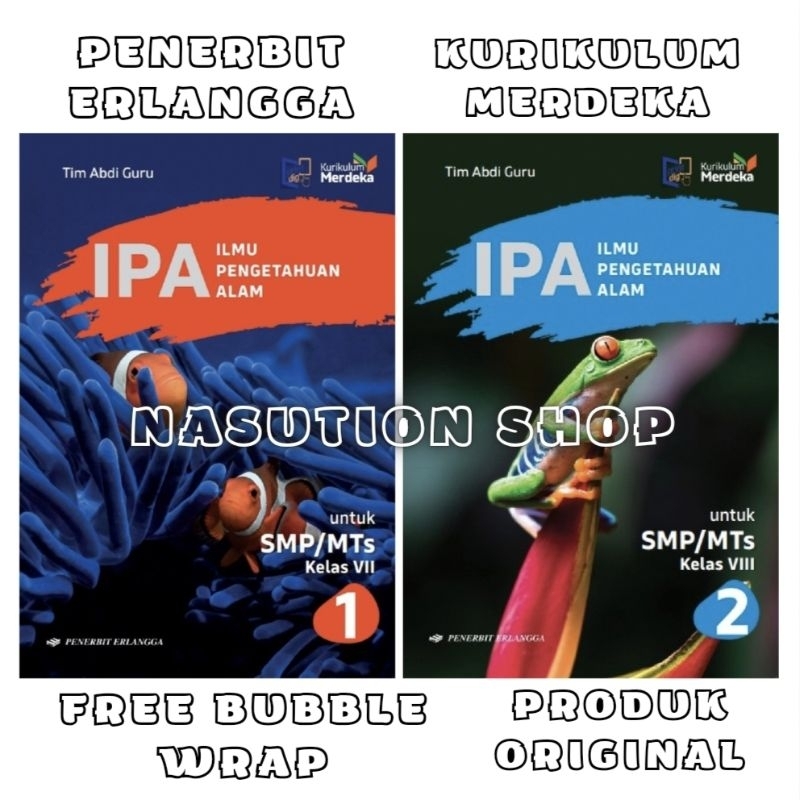 Jual Buku Ipa Kelas 1 2 7 8 Smpmts Erlangga Kurikulum Merdeka Ilmu Pengetahuan Alam 0112