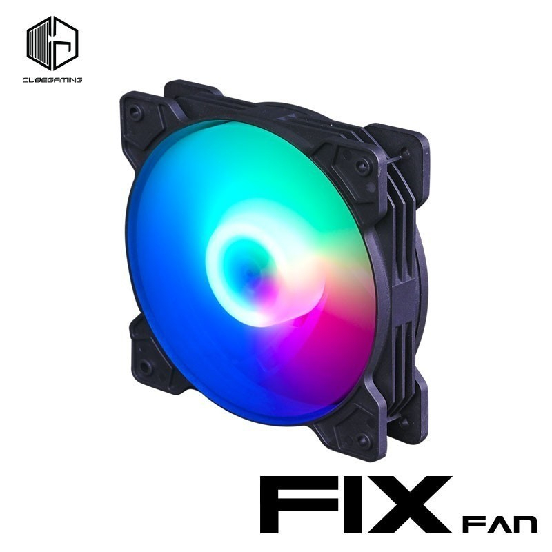 Jual Fan Cube Gaming FIX FAN Rainbow | 120MM 12CM Fan Casing / Fan Case ...