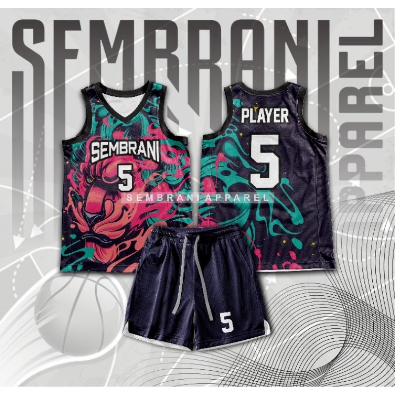 Jual Custom Jersey Basket Full Printing (Free Desain,Nama Dan Nomor ...