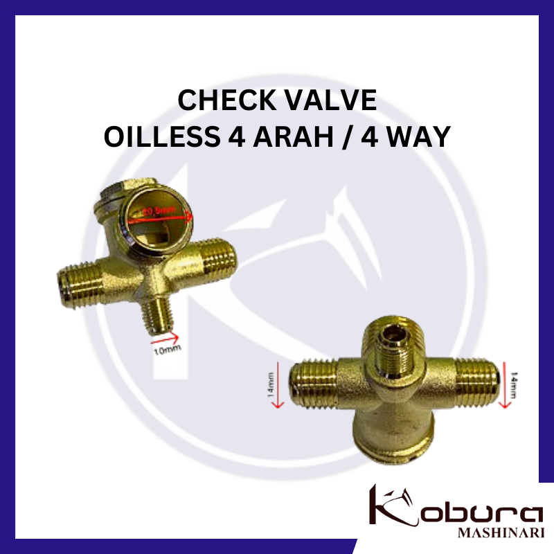Jual Check Valve Oilless 4 Way atau 4 Arah Kompresor Angin Listrik ...
