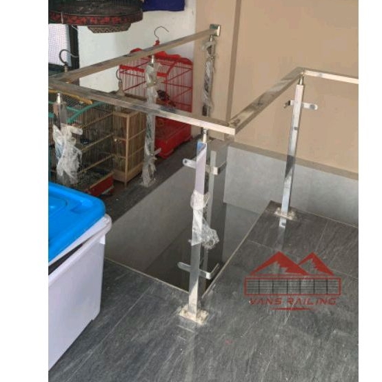 Jual TIANG HOLLOW PENJAPIT SAYAP L RAILING TANGGA KACA STEINLESS SUS201 ...