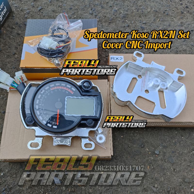 Jual SPEDOMETER KOSO RX2N SET BRECKET SPEEDO CNC IMPORT PNP NINJA