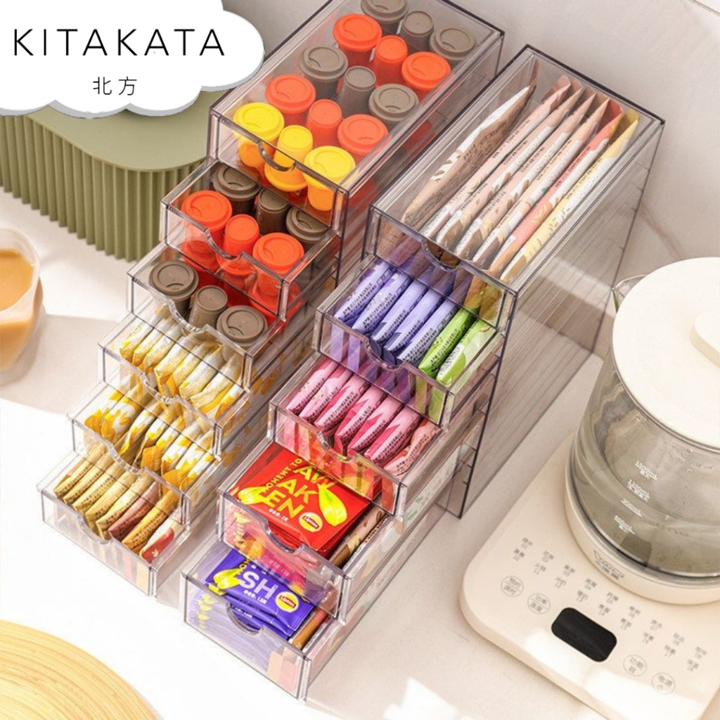 Jual KITAKATA RABON Organizer Box Snacks Rak Laci Bening Compact Rack ...