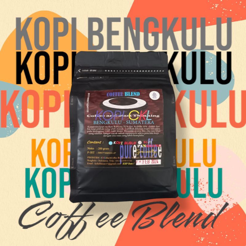 Jual Kopi Blend Arabika Robusta Bengkulu (70:30) CKL Coffee Blend Bubuk ...