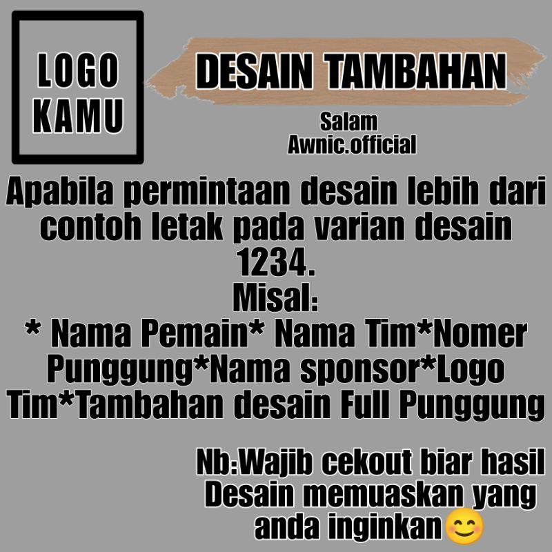 Jual Tambahan Desain Sablon Sesuai Yang Diinginkan | Shopee Indonesia