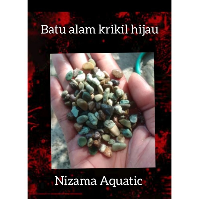 Jual Batu hias/Batu krikil pancawarna hijau/Batu hijau 1kg/Batu krikil