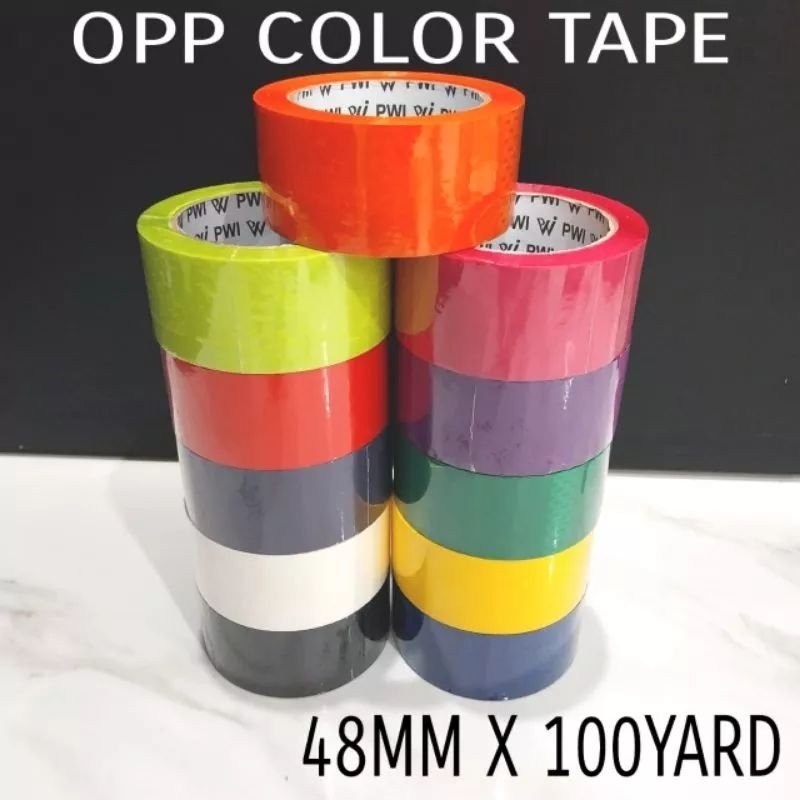 Jual Lakban OPP warna colour PWI 48mm 2inch | Shopee Indonesia