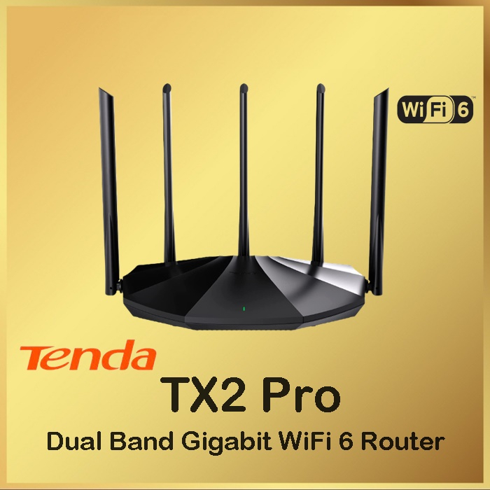 Jual Tenda TX2 Pro Dual-Band Gigabit Wi-Fi 6 Router TX2Pro TX2 pro ...