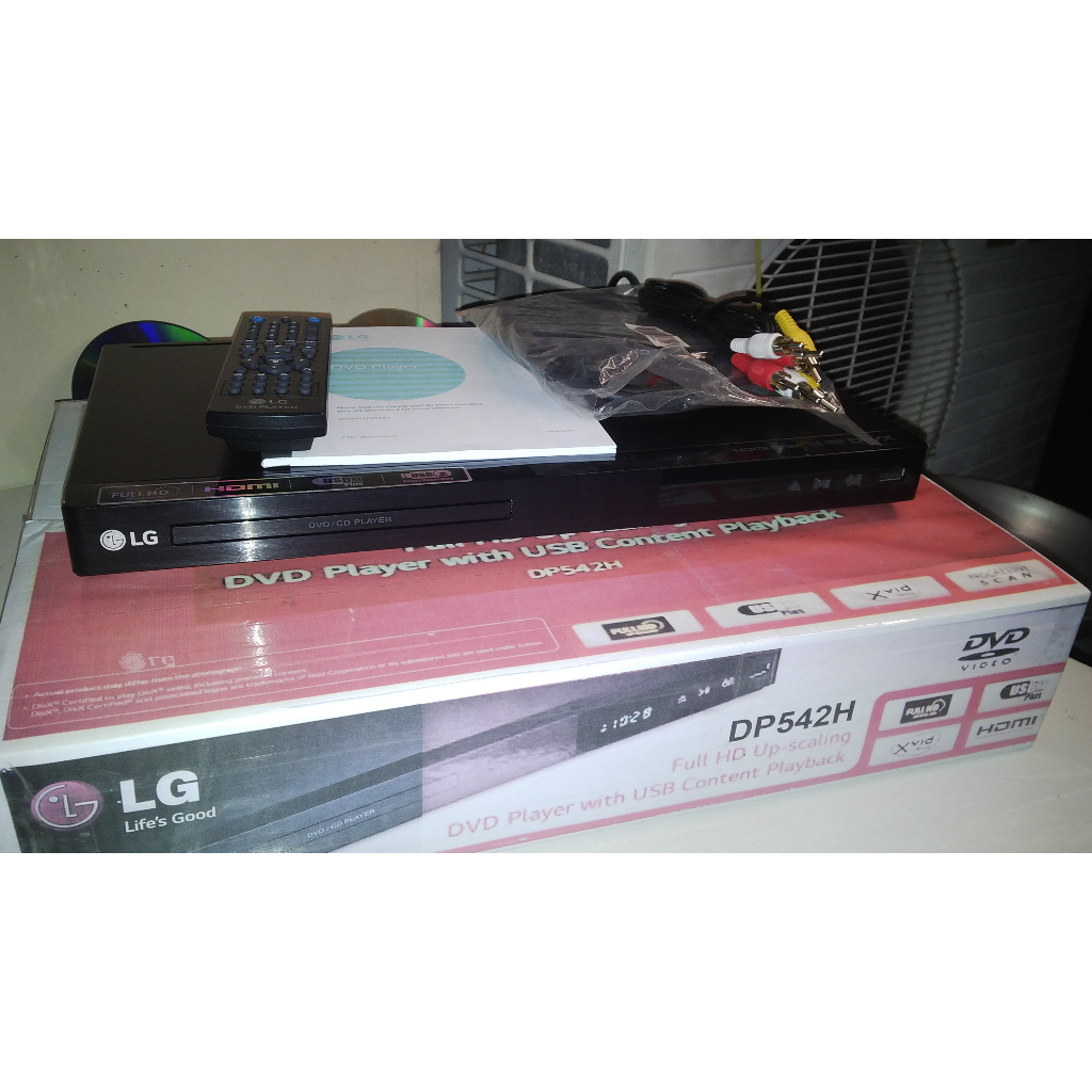 Jual DVD PLAYER LG DP542H FULLHD PORT HDMI RCA KOMPLIT FULL SET hanya