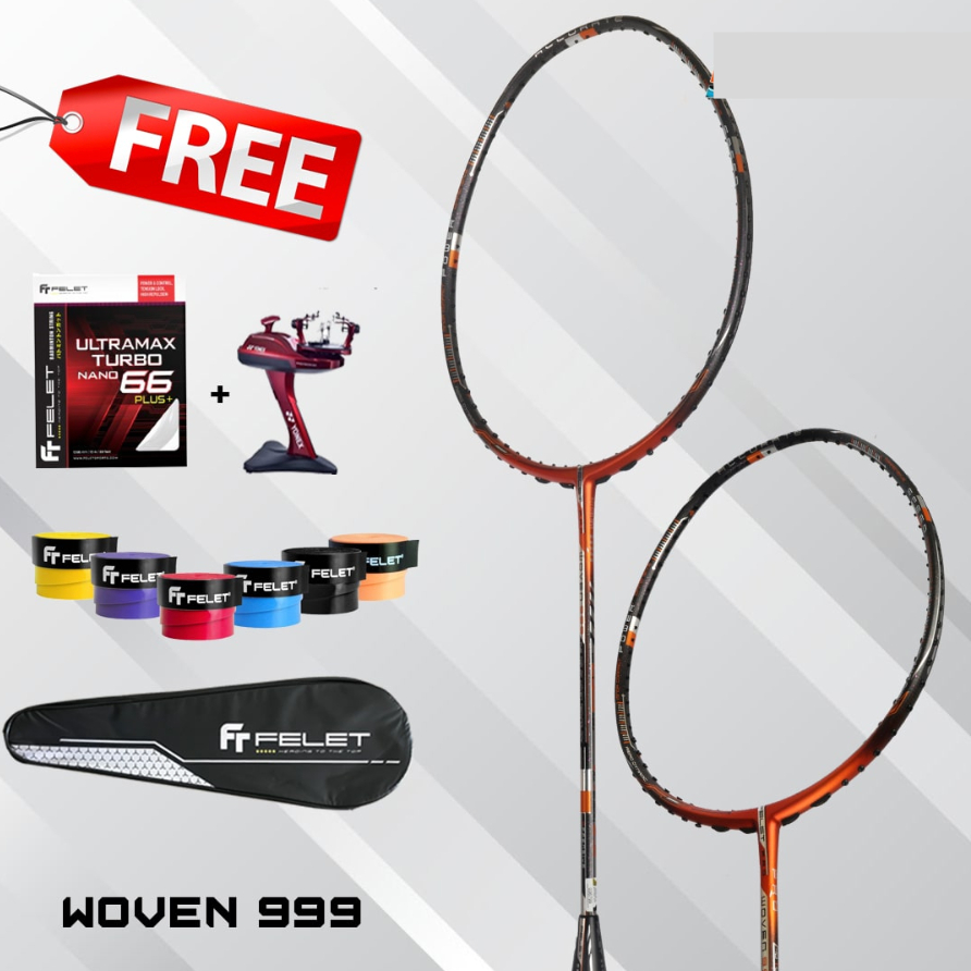 Jual Raket Badminton FELET WOVEN 999 PRO Original | Shopee Indonesia