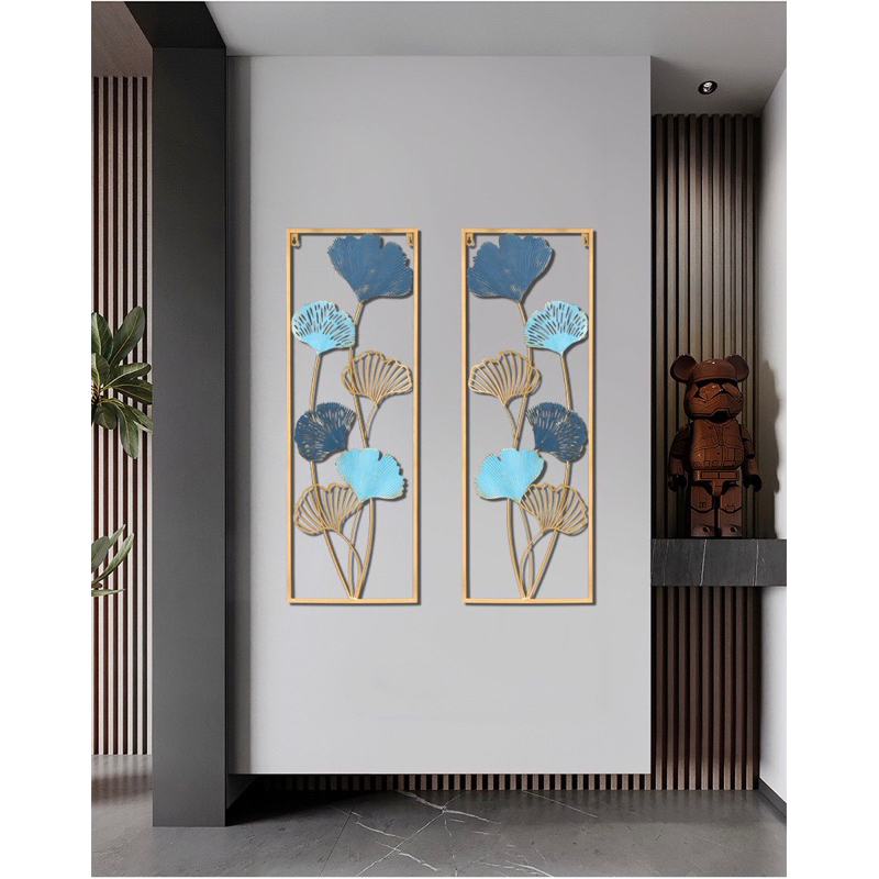 Jual WallDecor Hiasan Dinding Frame Metal Iron Gold / Daun EMAS Leaf ...