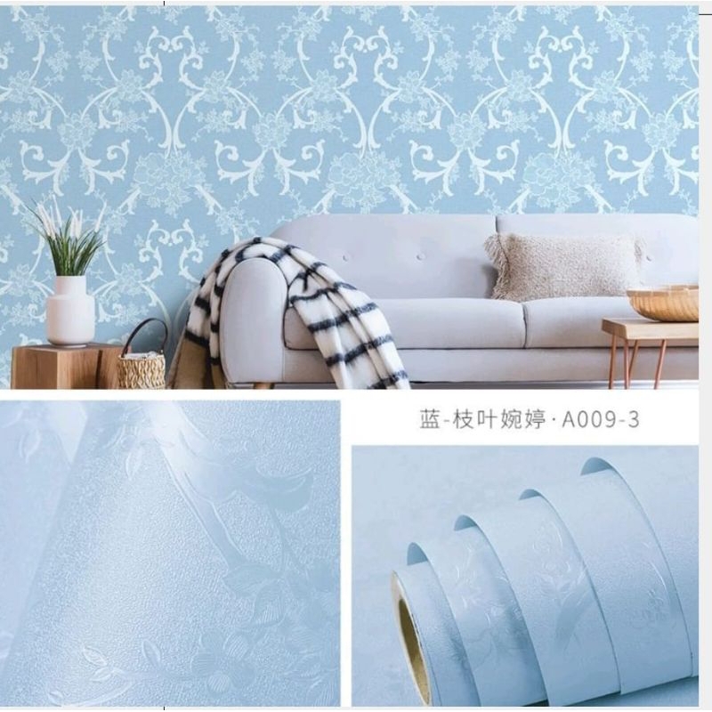 Jual Wallpaper Dinding Polos Putih Krem Biru Pink Hijau Abu Abu Polos