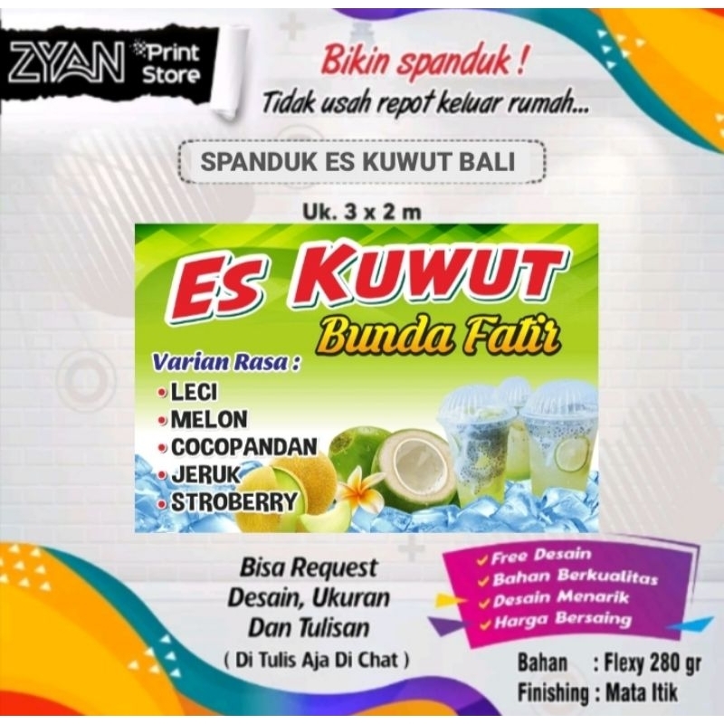 Jual Spanduk Banner Es Kuwut Bali Shopee Indonesia