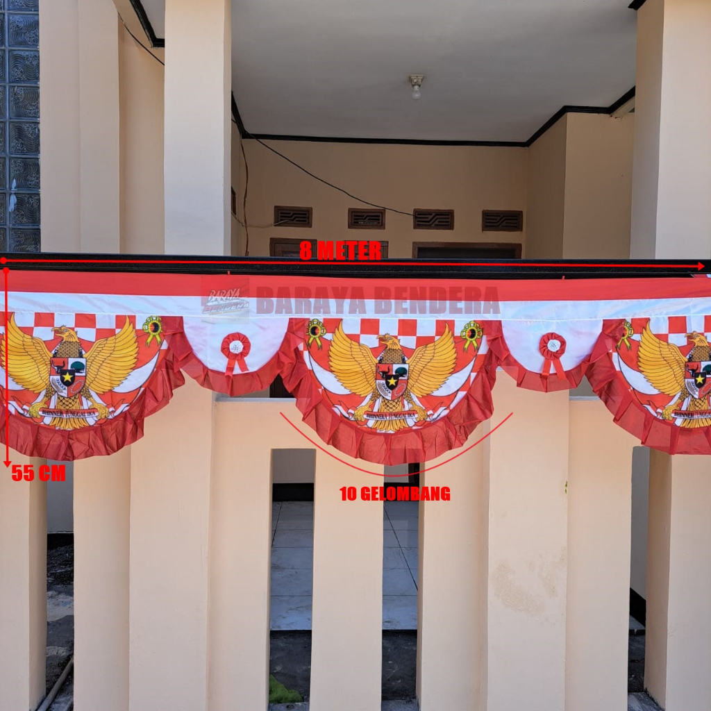 Jual BENDERA BACKGROUND RUMBAI GARUDA CATUR MERAH PUTIH MURAH | Shopee ...