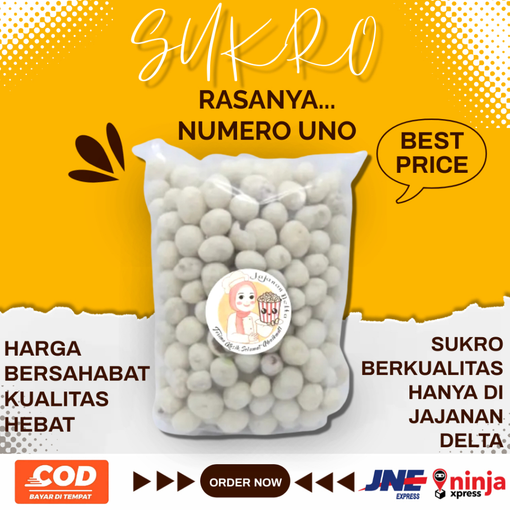 Jual Kacang Sukro Putih Kiloan Kg Kacang Atom Gurih Renyah Rasanya