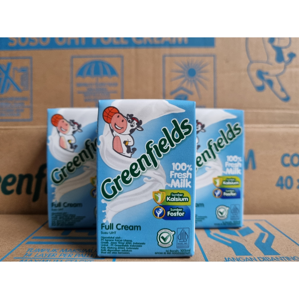 Jual Greenfields 105ml x 40 pcs Coklat / Strawberry / Full Cream ...
