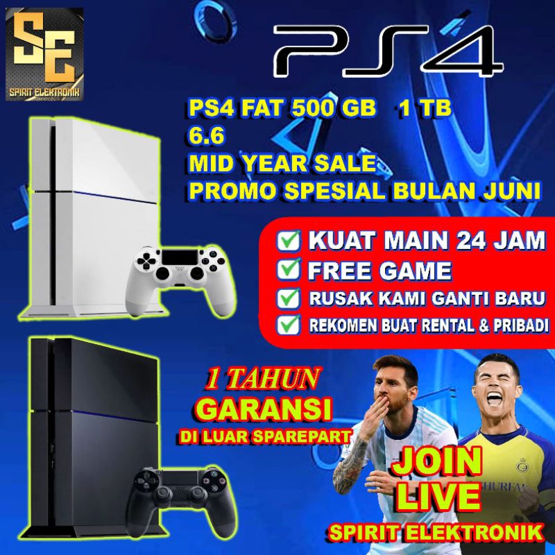 Promo PS4 Fat 500GB Hen FC 24 Fifa 24 PS 4 Ofw CFW 500 Giga 500 GB