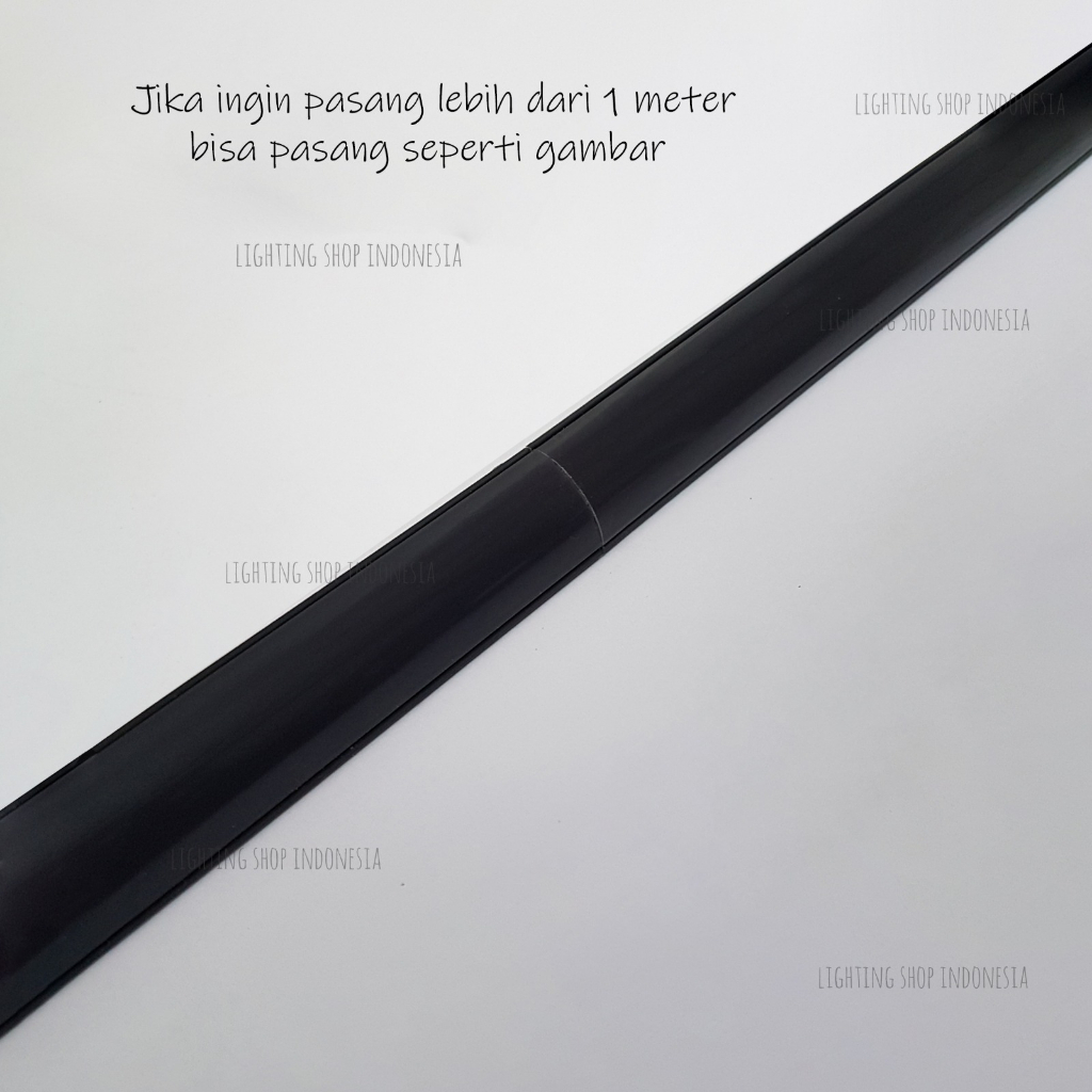 Jual Kap housing 1meter rumah strip led segi tiga rell cover alumunium ...
