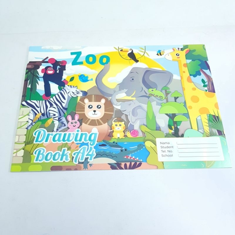 Jual Buku Gambar/Drawing Book A4 Karakter Binatang | Shopee Indonesia