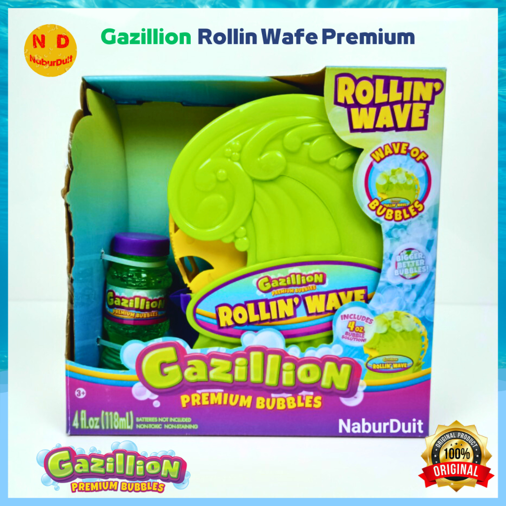 Jual Giant Gazillion Rollin Wave Bubble Gun With Refill Gelembung