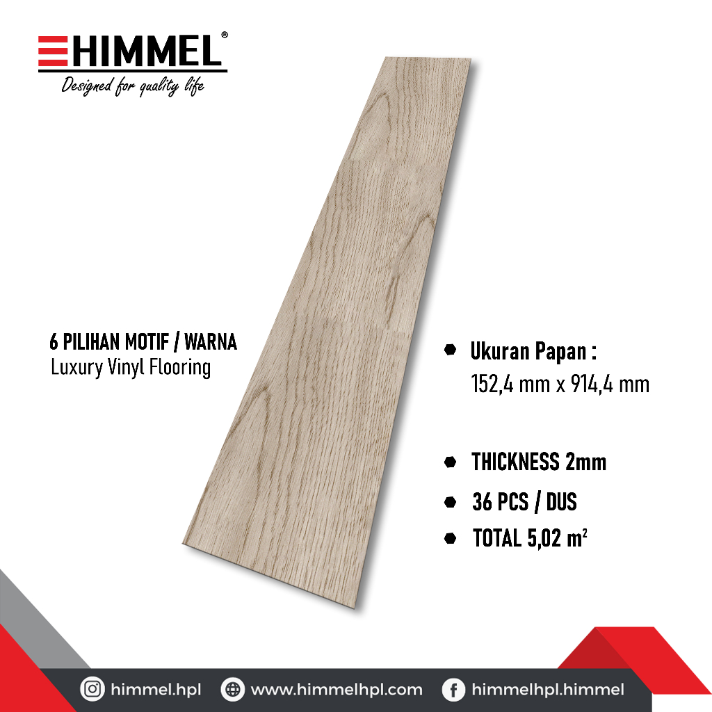 Jual Lantai Vinyl Flooring Woodgrain Lantai Kayu Mm Isi Pcs Box