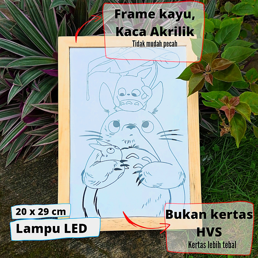 Jual Pajangan Dekorasi Rumah Light Painting Anime My Neighbor Totoro Shopee Indonesia