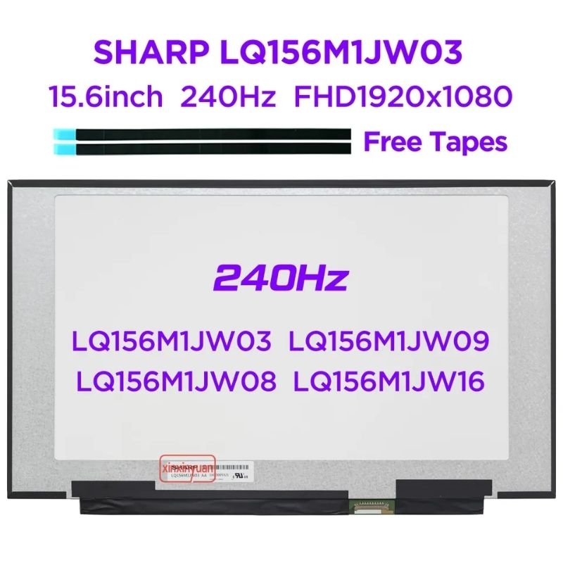 Écran LCD LED 15,6 Pouces FHD IPS 300Hz – Compatible Portable – Marque Visiodirect – Neuf