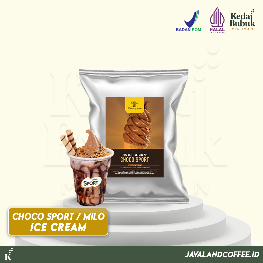 Jual Javaland Bubuk Ice Cream / Es Krim Rasa Choco Sport / Milo ...