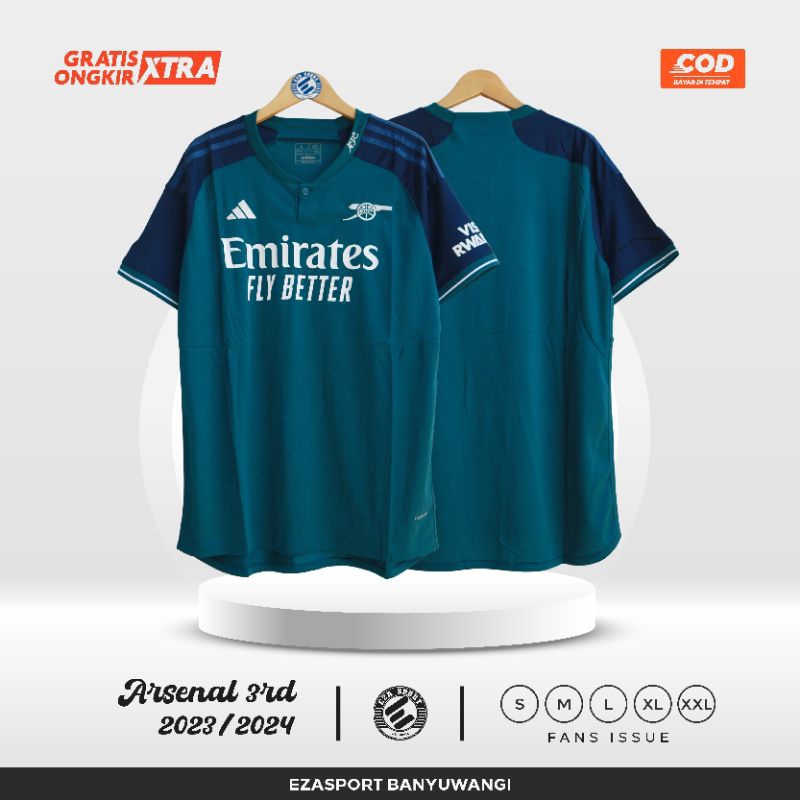 Jual JERSEY ARSENAL 3RD OFFICIAL 2024 GRADE ORI IMPOR | Shopee Indonesia