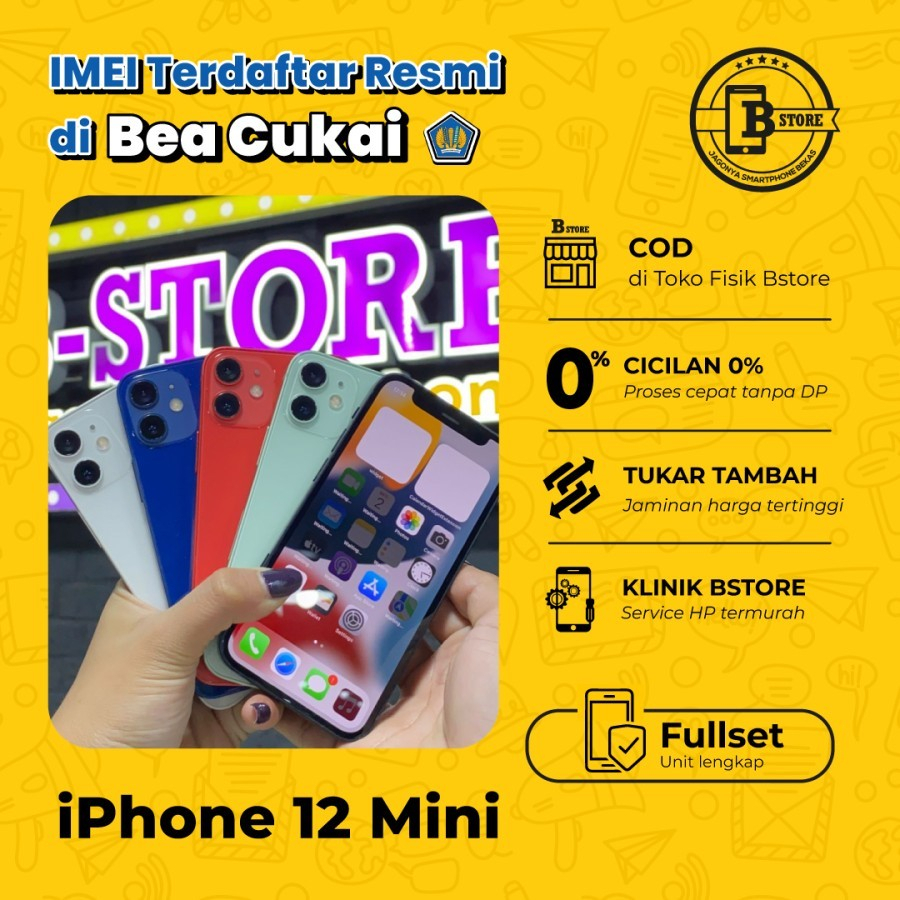 Jual iPhone 12 Mini 128 GB - FULLSET - Apple - 128 GB - COD SURABAYA