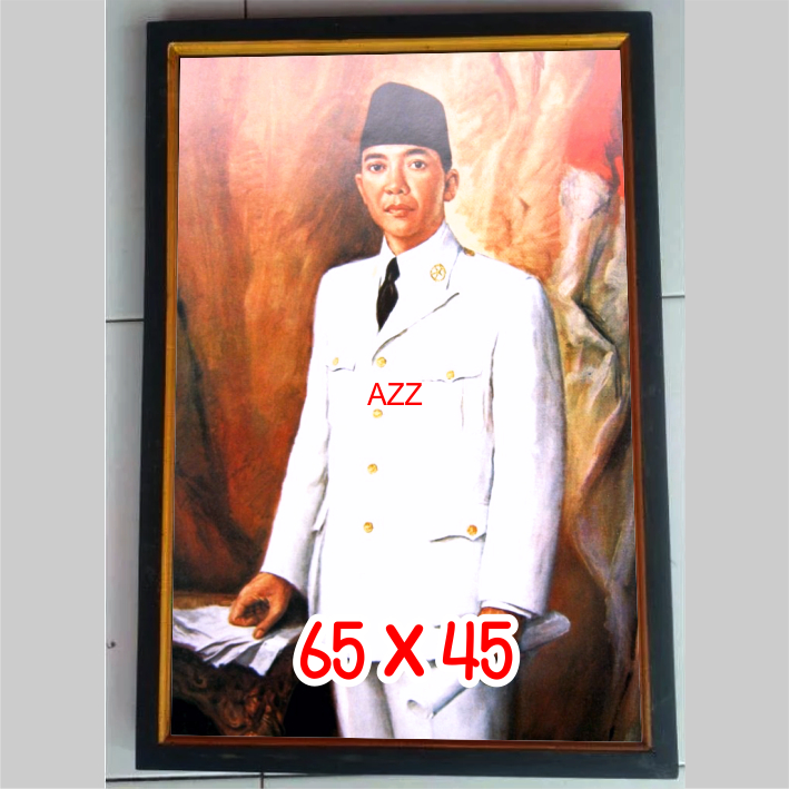 Jual [269] Lukisan Cetak Ir Soekarno Karya Basuki Abdullah Plus