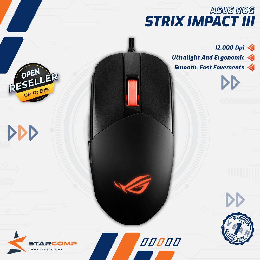 Jual ASUS ROG Strix Impact III | lightweight RGB gaming mouse