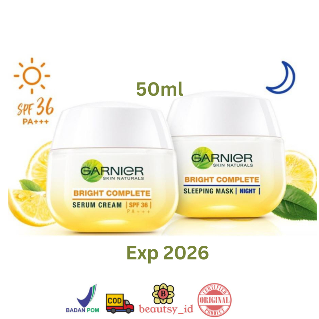 Jual Garnier Light Bright Complete Day Night Cream Serum 50 ml Krim