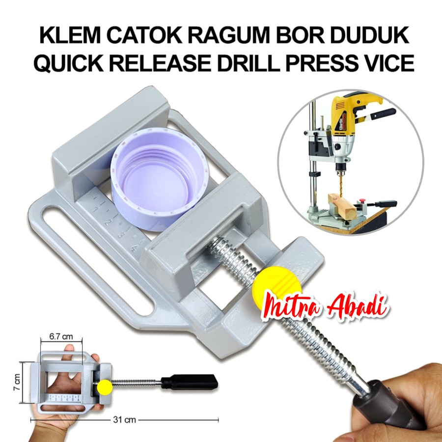 Jual Klem Catok Ragum Penjepit Bor Duduk Quick Drill Press Vice Shopee Indonesia