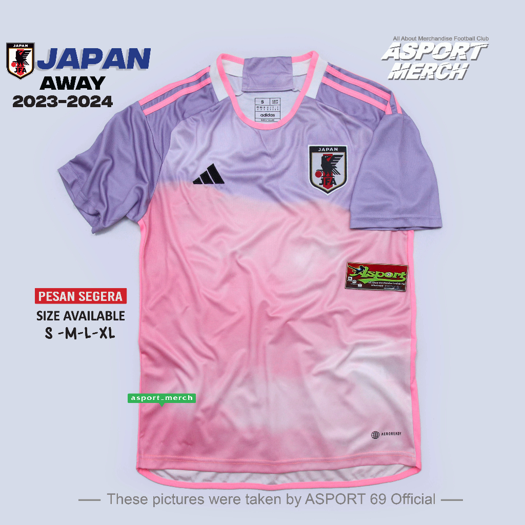 Jual JERSEY BOLA JAPAN AWAY 2023 2024 PINK JERSEY JEPANG AWAY 23 24