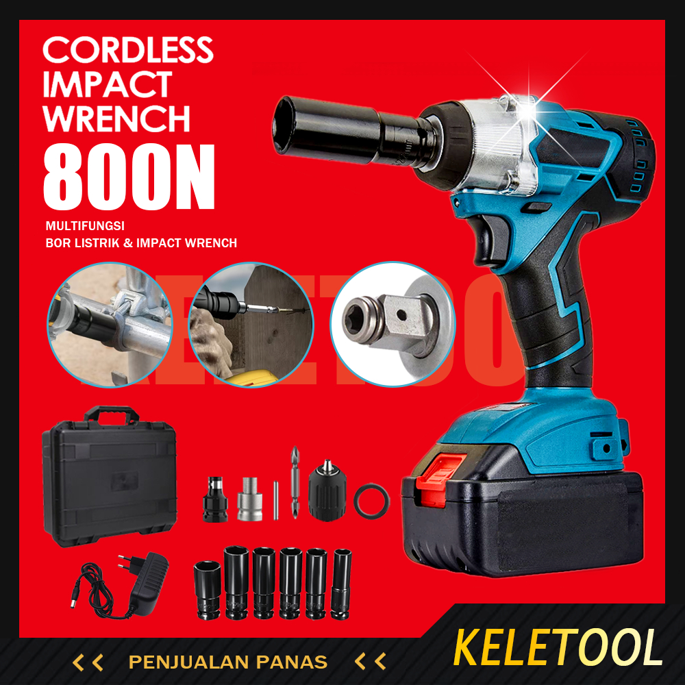 Jual KELETOOL 800N impact wrench impact baterai air impact Listrik bor