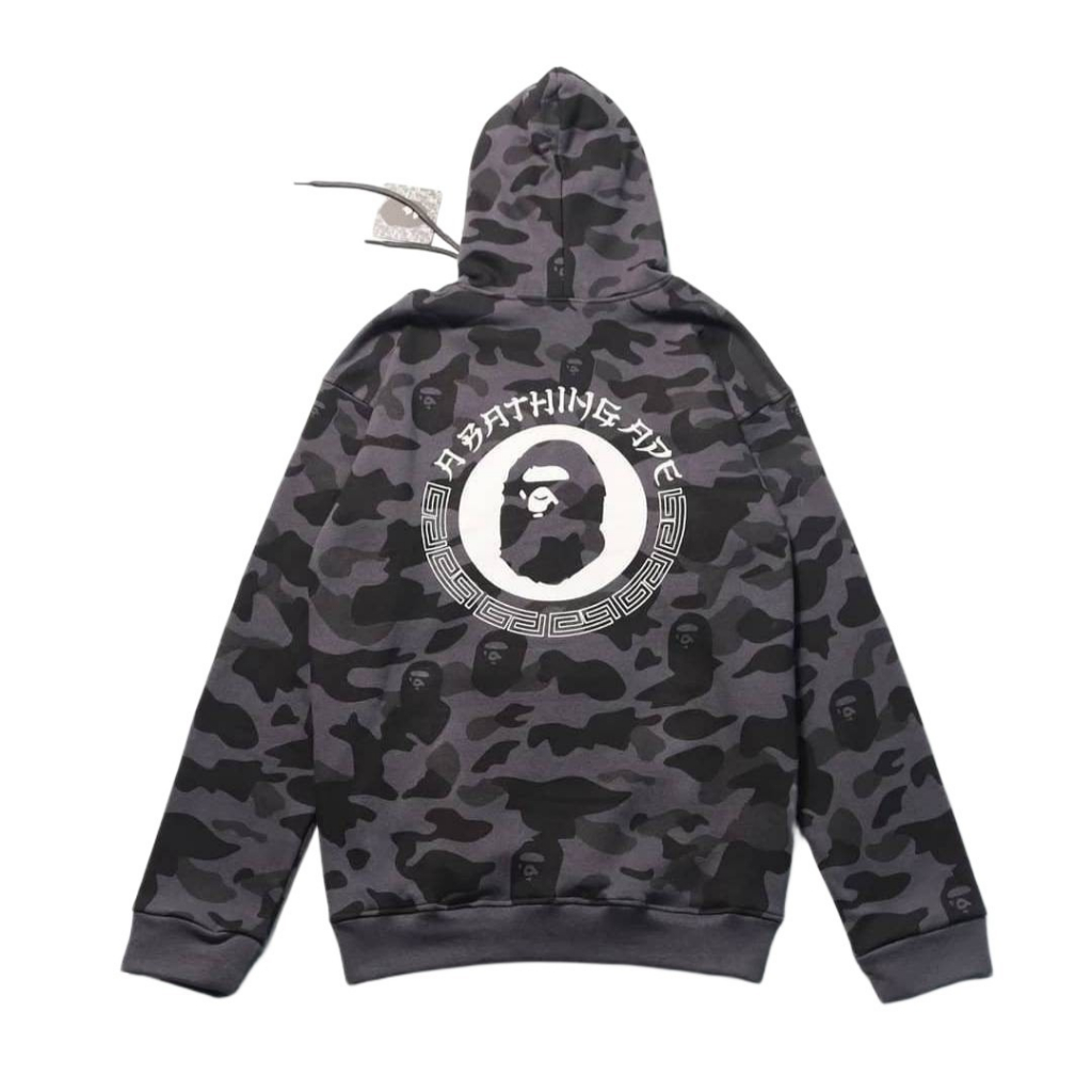 Jual JAKET HOODIE BAPE A BATHING APE ROUND LOGO CAMO GREY | Shopee
