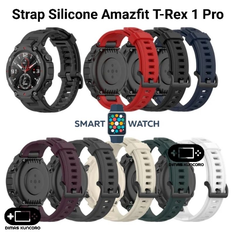 RuenTech Cinturino In Silicone Per Amazfit T-Rex – Sgancio Rapido, Morbido, Traspirante – Taglia Unica (13-20 Cm)
