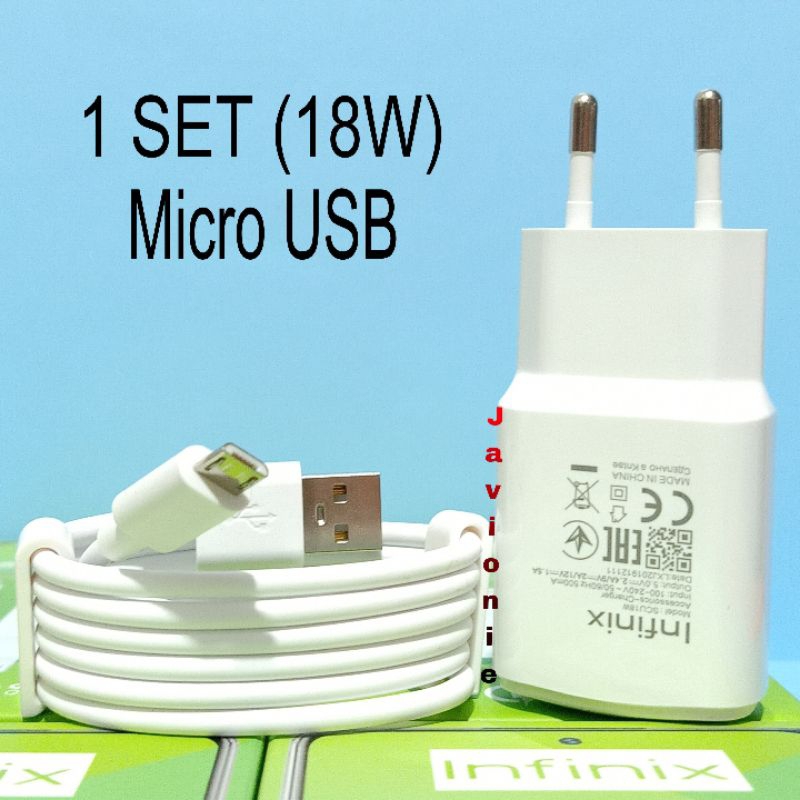 Charger Casan INFINIX S4 S5 NOTE Lite Original MICRO USB Fast Charging 2A  10W 18W