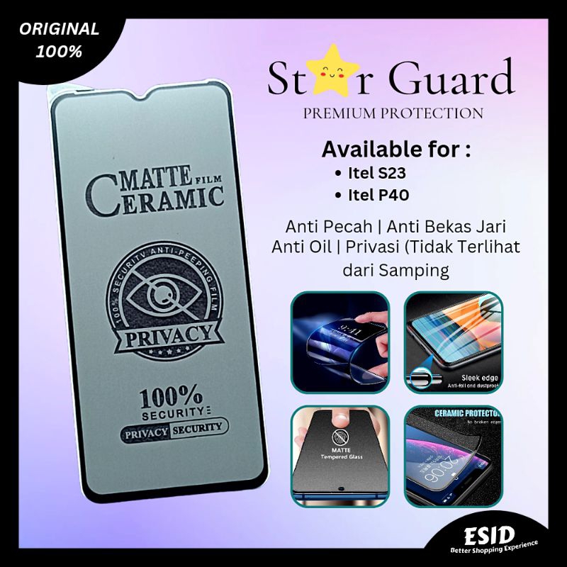 Jual Screen Protector Itel S23 / Itel P40 Ceramics Matte Privacy