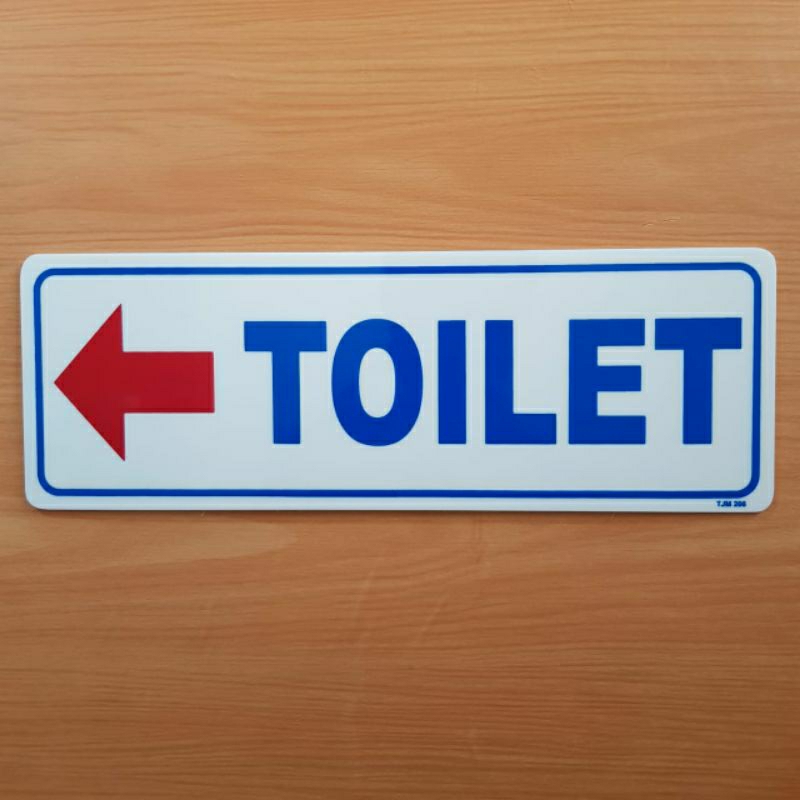 Jual Akrilik papan tanda TOILET ARAH KIRI | Shopee Indonesia