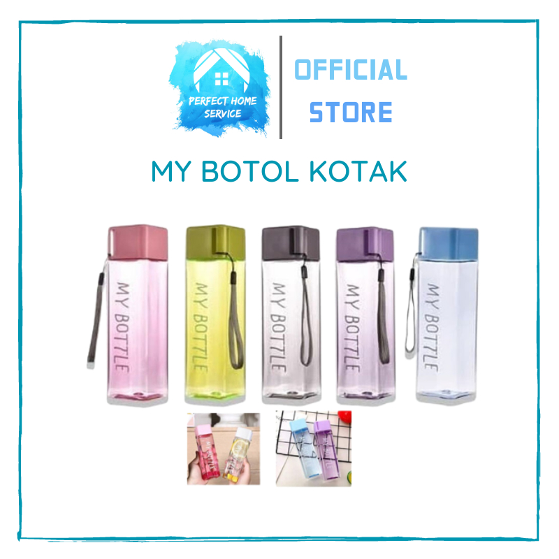 Jual Botol Kotak My Bottle 500ml Model Persegi Infuser Water Perfecthome Shopee Indonesia 6654