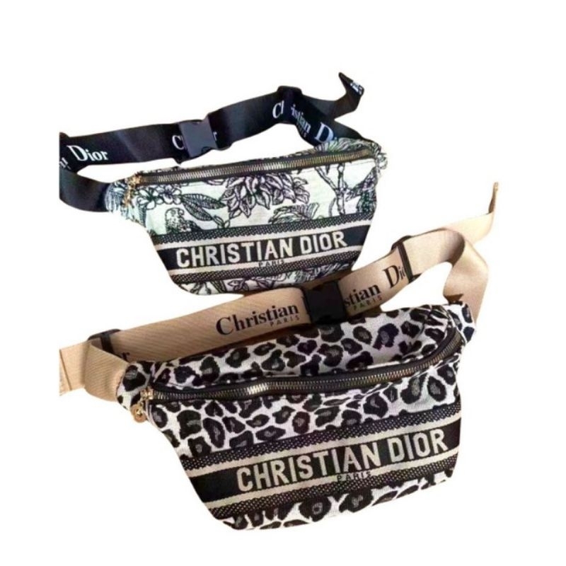 Tas wanita waist bag wanita pria Christian dior flower