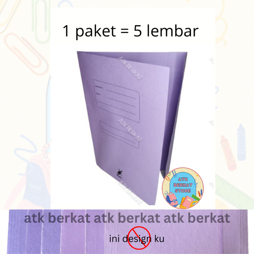 Jual [5 pcs] Map folder Kertas stopmap buffalo Biola 5002 tanpa Snel ...