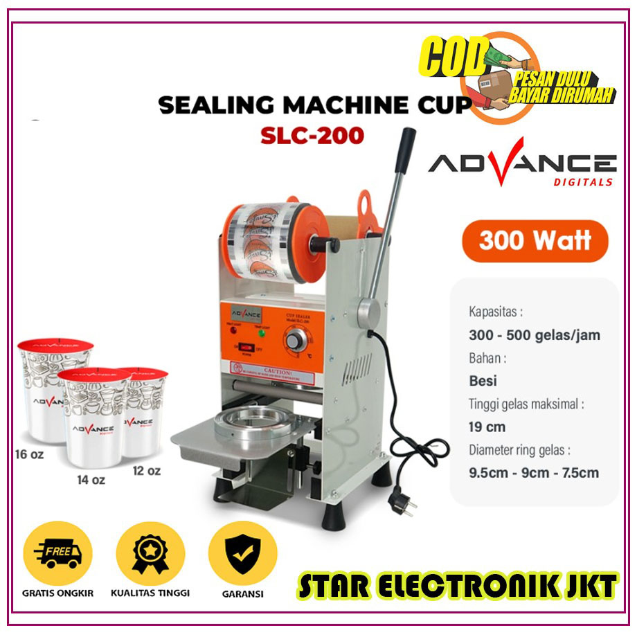 Jual Mesin Press Cup Sealer Advance Slc Press Gelas Plastik Shopee Indonesia