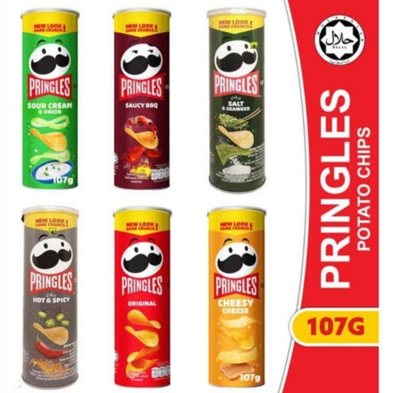 Jual PRINGLES Cheese / Source Cream /seawed/spicy/original/ BBQ 107 ...