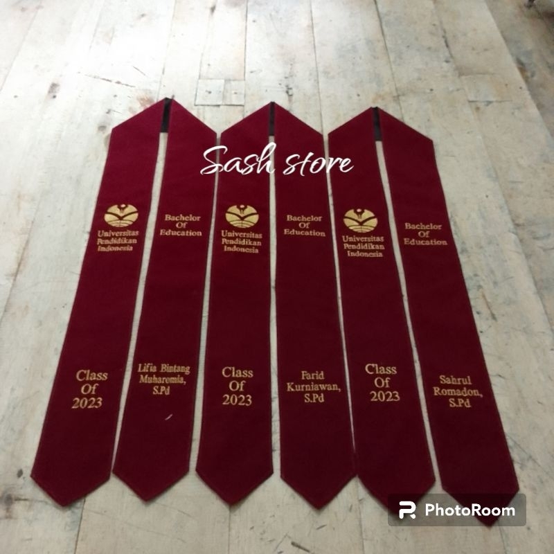 Jual Selempang Wisuda Leher Logo 1 Warna Tidak Pakai List Pita Shopee Indonesia