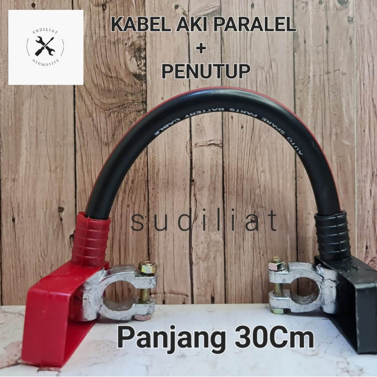 Jual KABEL AKI GANDENG - CABLE ACCU PARALEL + PENUTUP 30CM FULL TEMBAGA
