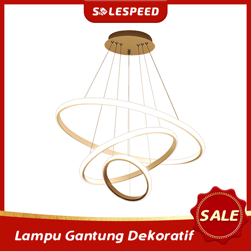 Jual Lampu Gantung LED 3 Ring -Lampu Hias Ruang Makan Ruang Tamu ...