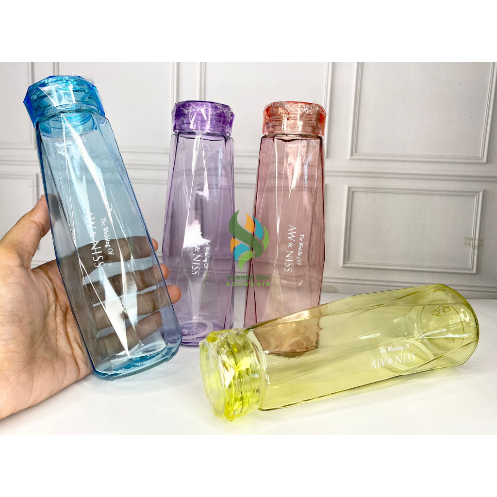 Jual Souvenir Botol Minum Kaca Kristal Botol Termos Kaca Crystal Botol Tumbler Infused Water 8427